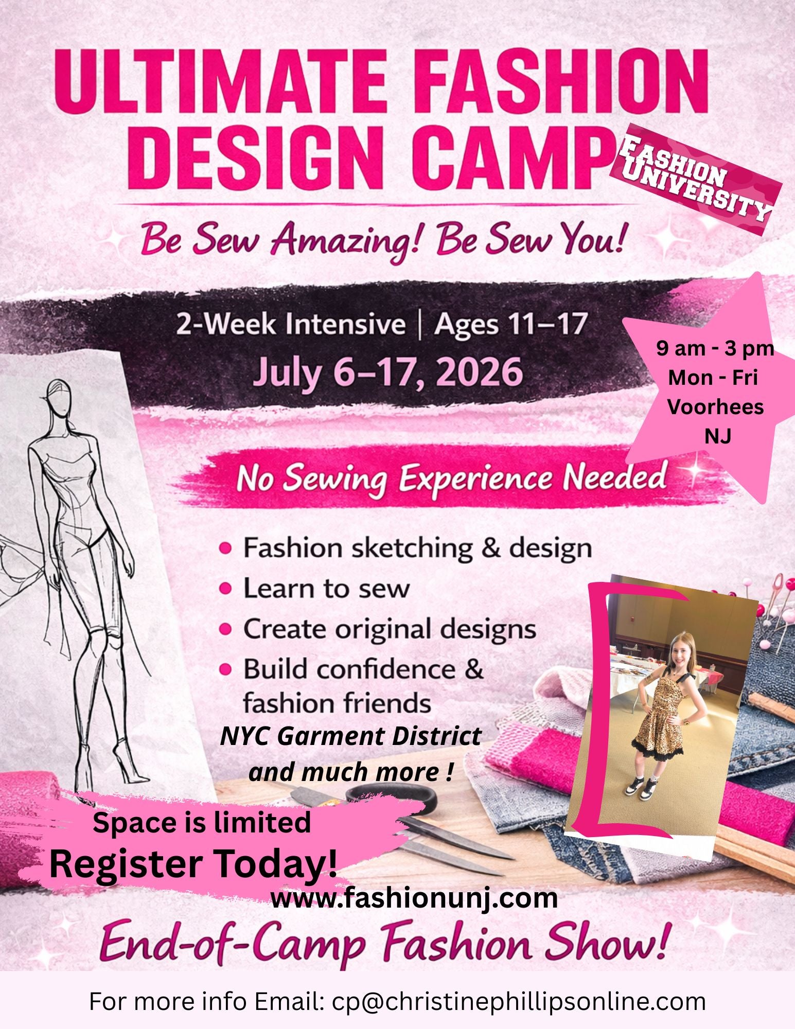 Ultimate Fashion Design Camp 2026 (2 wks- per wk) – Fashion University